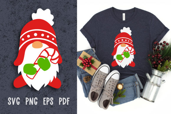 Christmas Gnome Svg for Paper Cutting Graphics in Crafts