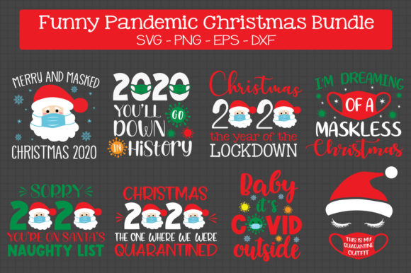 Funny Christmas Pandemic Bundle: Graphics for Crafts & Design