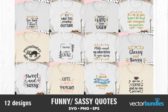 Funny Sarcasm Quotes Bundle: A Graphic Design Asset for Crafts and Graphics
